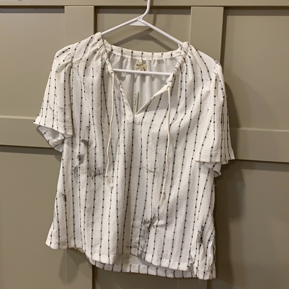MADEWELL Tie- Neck Tunic Top - Picture 2 of 11